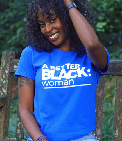 A BETTER BLACK MAN | WOMEN'S BLUE T-SHIRT